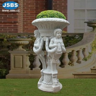 Chubby Boys Marble Flower Pot, JS-P113